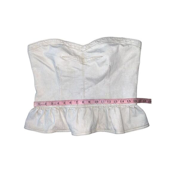 Isabel Marant Etoile Solizinia strapless denim peplum top - Picture 15 of 15